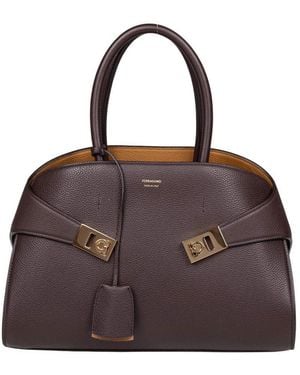 Ferragamo Leather Handbag - Brown