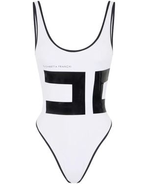 Elisabetta Franchi Maxi-Logo Swimsuit - White