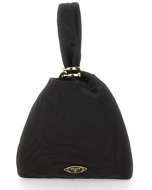 PUCCI Marble Print "Emilio" Clutch Bag - Black