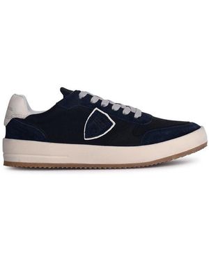 Philippe Model 'Nice' Leather Blend Trainers - Blue