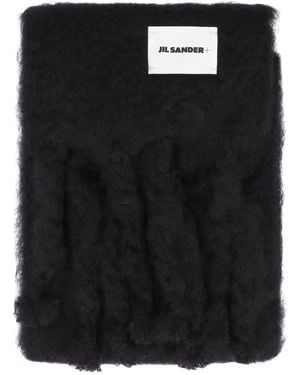 Jil Sander Wool Blend Scarf - Black