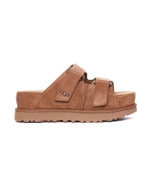 UGG 'Goldenstar' Suede Slippers - Brown