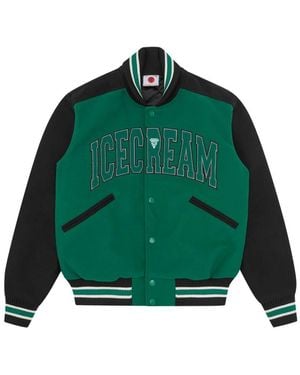 ICECREAM College Varsity Jacket - Green