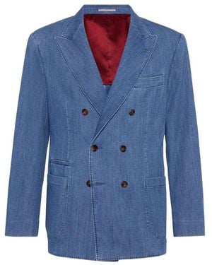 Brunello Cucinelli Jackets - Blue