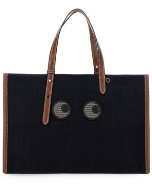 Anya Hindmarch "E/W Eyes" Tote Bag - Black