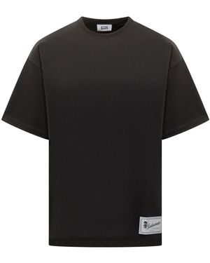 Gcds Cotton T-Shirt With Devilswear Print - Black