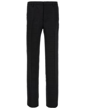 Etro Check Wool Pants - Black