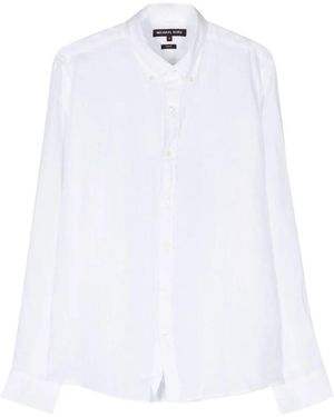Michael Kors Long Sleeves Linen Shirt - White