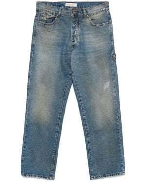 Paura Vesta Single Knee Work Pants - Blue