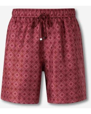 Amiri Printed Silk Bermudas - Red