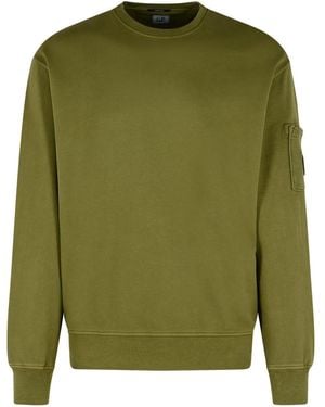 C.P. Company 'brushed' Green Cotton Sweatshirt