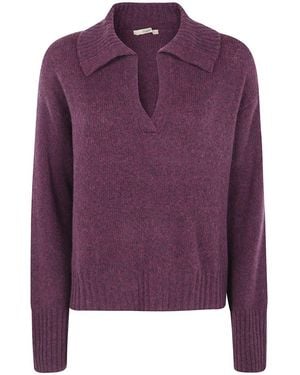 Roberto Collina Long Sleeves Polo Shirt Clothing - Purple