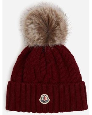 Moncler Cashmere Hat With Pom-pom - Red