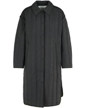 Closed Quilted Black Nylon Coat - Grey