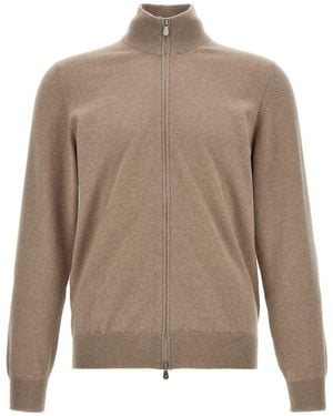 Brunello Cucinelli Zip Cardigan - Brown