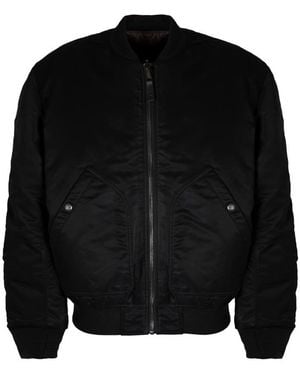 DIESEL J-held Bomber Jacket In Technical Fabric - Black