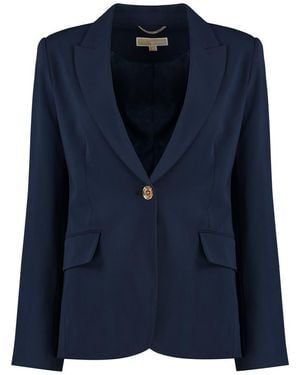 MICHAEL Michael Kors Single-Breasted One Button Jacket - Blue
