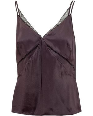 BOSS Silk Top With Thin Straps - Purple