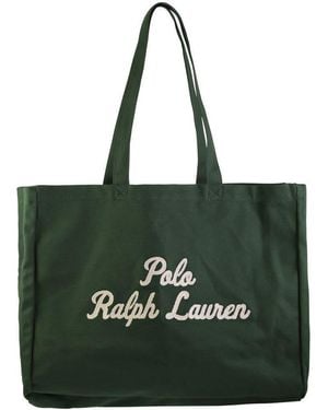 Polo Ralph Lauren Embroidered Canvas Tote - Green
