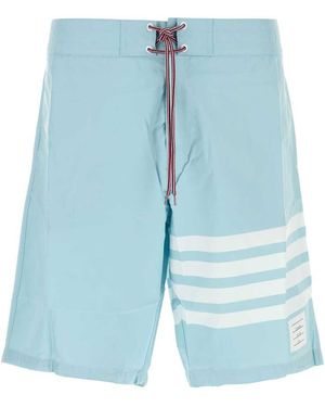 Thom Browne Light Nylon Blend Swimming Shorts - Blue
