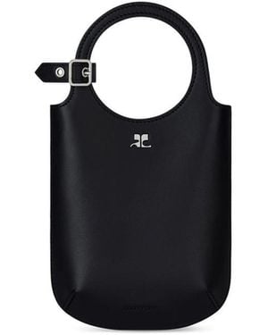 トートバッグ Courreges Slim Holy Handbag - Satin - Black Courreges Slim Holy Tote Bag in Black | Lyst
