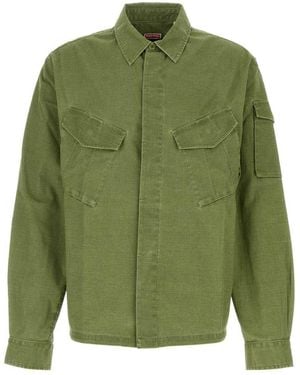 KENZO Green Cotton Oversize Shirt
