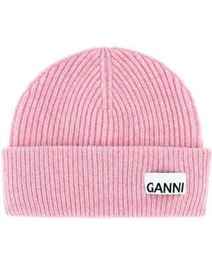 Ganni Cappello Beanie - Pink