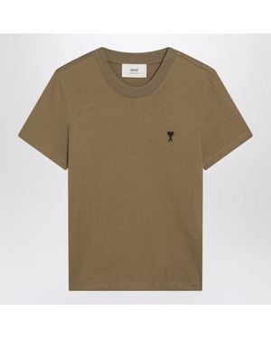 Ami Paris Bronze De Coeur T-Shirt - Green
