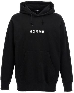 Comme des Garçons Logo Print Hoodie - Blue