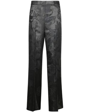 Etro Jacquard Flared Trousers - Grey