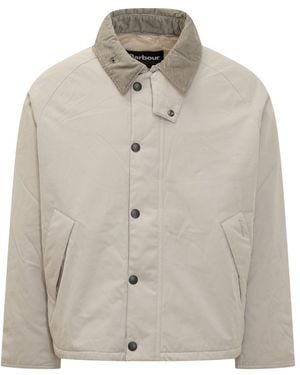 Barbour Heritage Select Barbour Heritage Jacket With Velvet Collar And Buttons - Natural