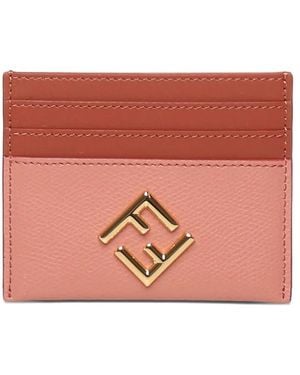 Fendi Ff Diamonds Card Case Accessories - Pink