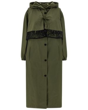 Le twins 'Incisa' Trench Coat - Green