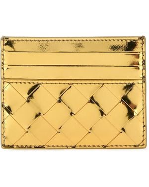 Bottega Veneta Intrecciato Card Case - Metallic