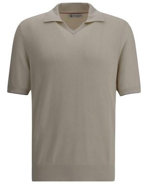 Brunello Cucinelli Polo Shirts - Gray