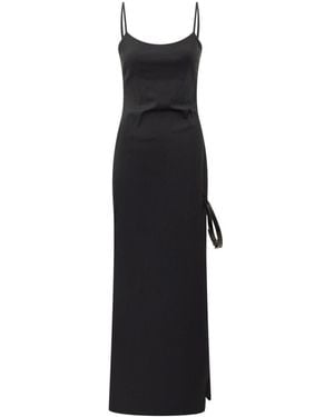 Coperni Long Dress With Thin Straps - Black