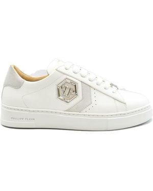 Philipp Plein Smooth Leather Fads Trainers - White