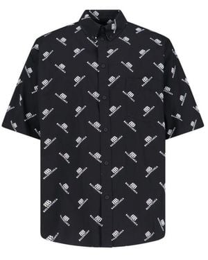 Balenciaga 'bb Monogram' Logo Shirt - Black