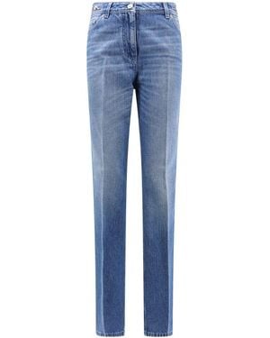 Versace Cotton Jeans With 95' Medusa Detail For - Blue