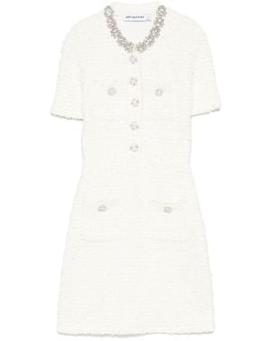 Self-Portrait Crystal Embellished Dress - White