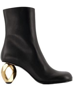 JW Anderson Chain Ankle Boots - Black