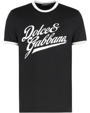 Dolce & Gabbana Round Neck T-Shirt - Black