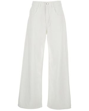 ICON DENIM 'Poppy' Jeans With Medium Rise And Logo Patch On The Rear - White