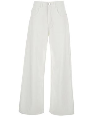 ICON DENIM 'Poppy' Jeans With Medium Rise And Logo Patch On The Rear - White