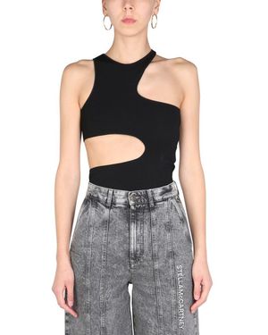 Stella McCartney Slim Fit Cut-Out Detail Top - Black
