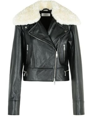 Sportmax 'Toscana' Leather Jacket - Black
