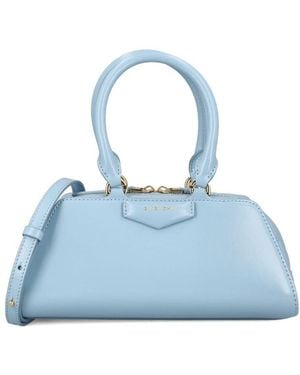 Givenchy Antigona East West Mini Leather Handbag - Blue