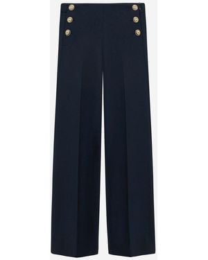 Dorothee Schumacher Emotional Essence Viscose Trousers - Blue