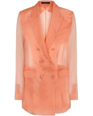 Max Mara Esopo Double Breasted Blazer - Orange
