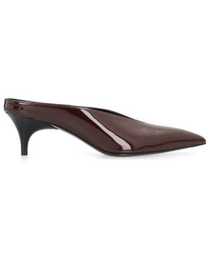 Gucci Sabot 97 In Lacquered Leather - Brown